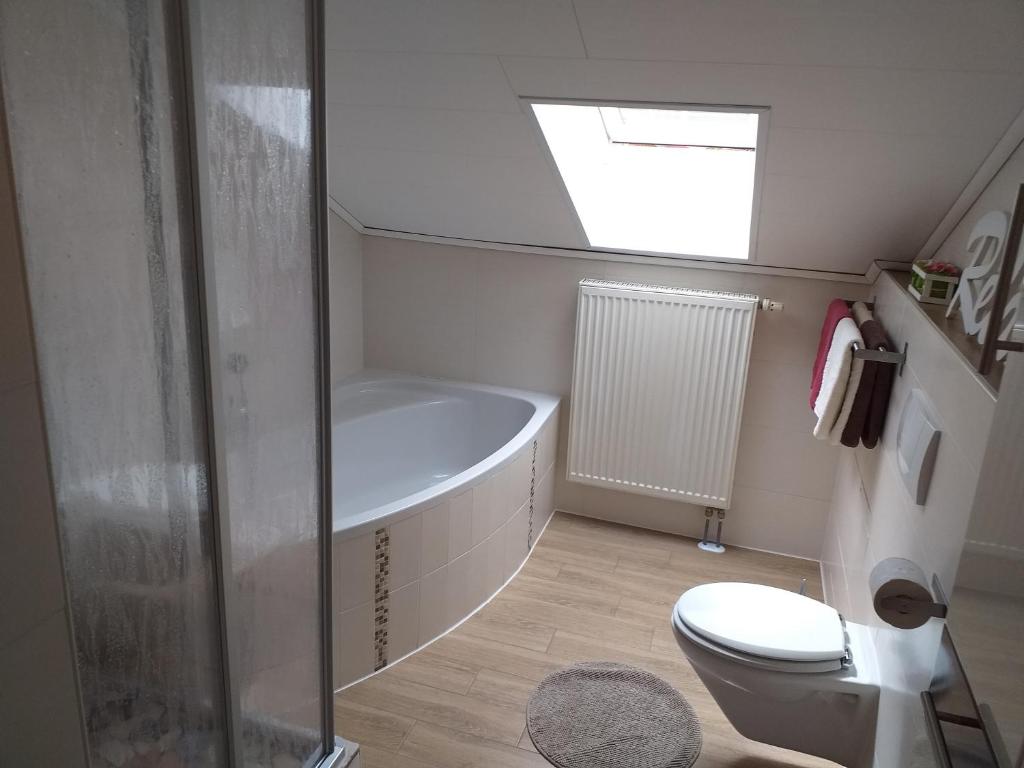 Koupelna v ubytování Ferienwohnung Steinbeisser