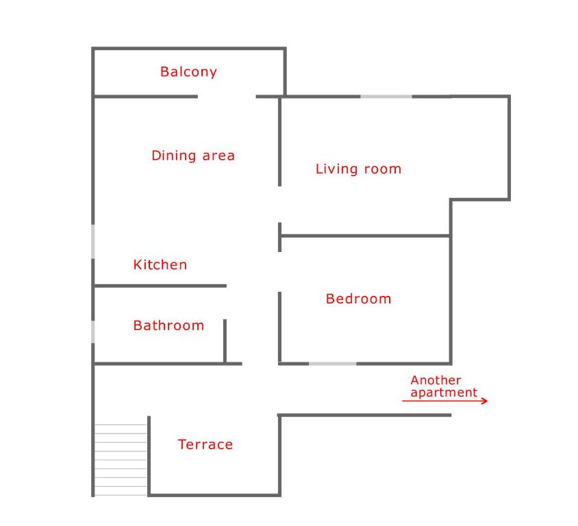 Půdorys ubytování Apartments Mikelic