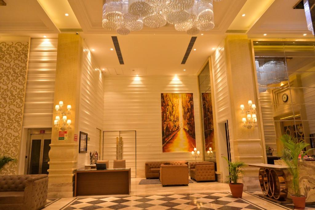 Posezení v ubytování Stardom Resort Jaipur