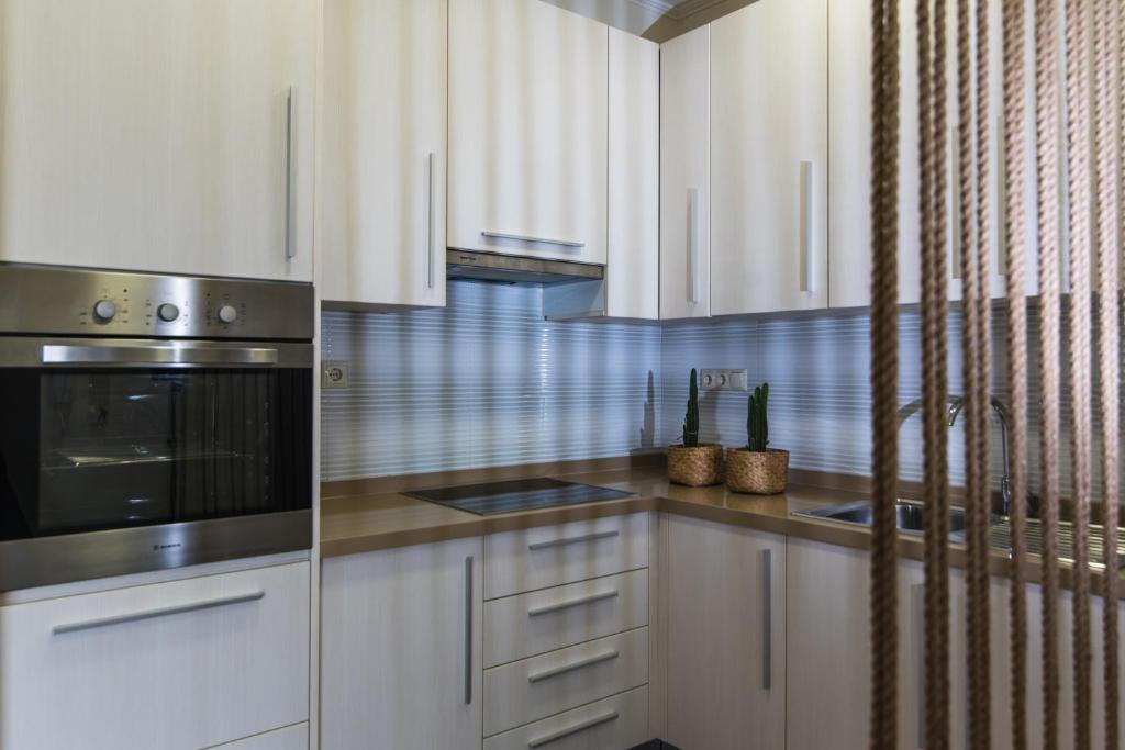 Kuchyňa alebo kuchynka v ubytovaní Alkinoos Apartment