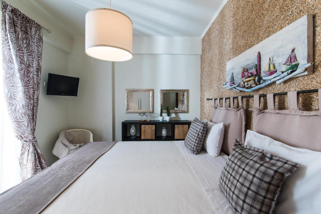Posteľ alebo postele v izbe v ubytovaní Alkinoos Apartment