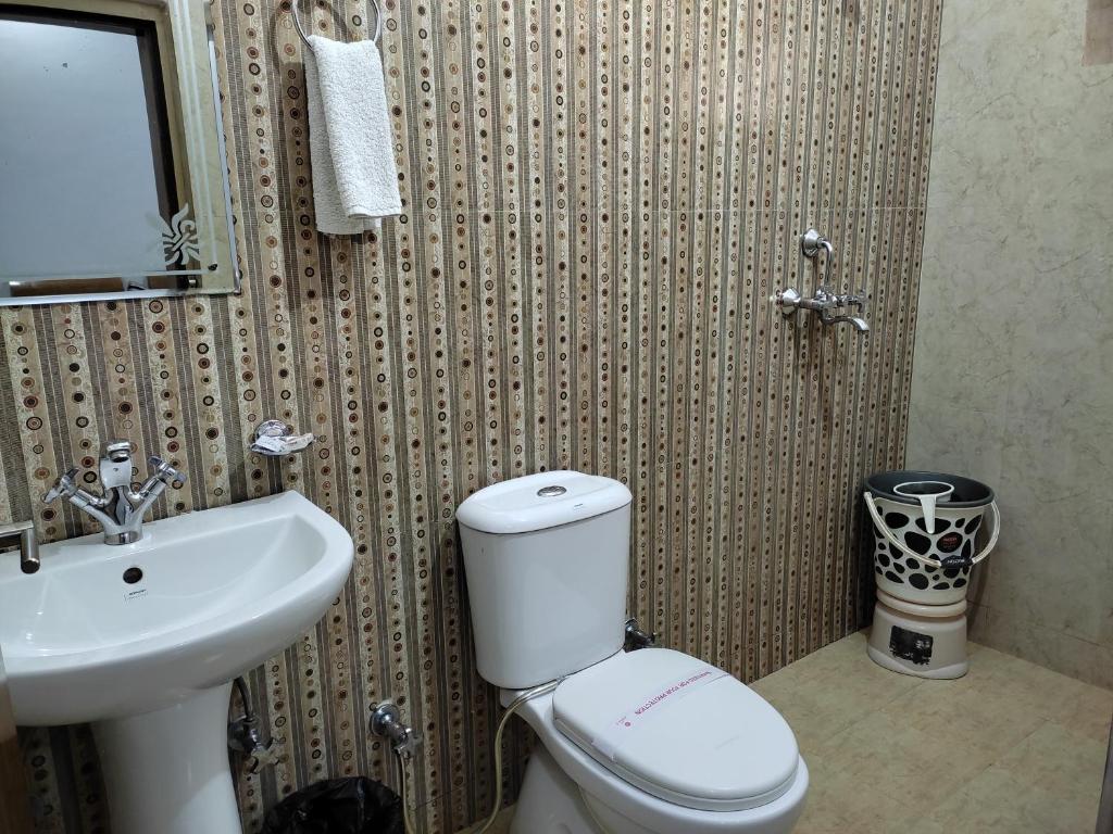 Koupelna v ubytování Hotel Krishna Ji