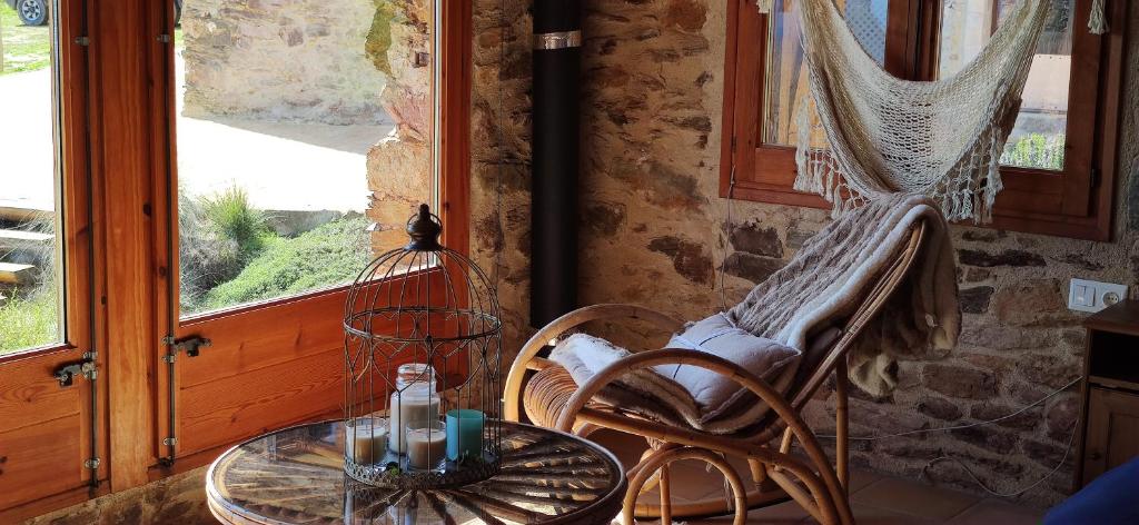Balkón alebo terasa v ubytovaní Suite rural estilo Farm con jacuzzi y chimenea