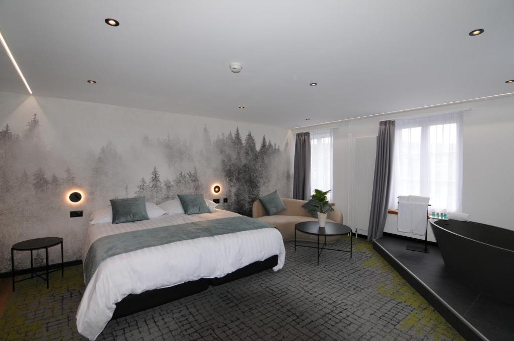 Postel nebo postele na pokoji v ubytování Hotel Rheingerbe