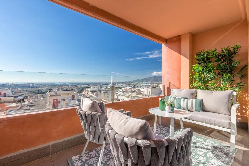 Balkón alebo terasa v ubytovaní iloftmalaga SkyGarden