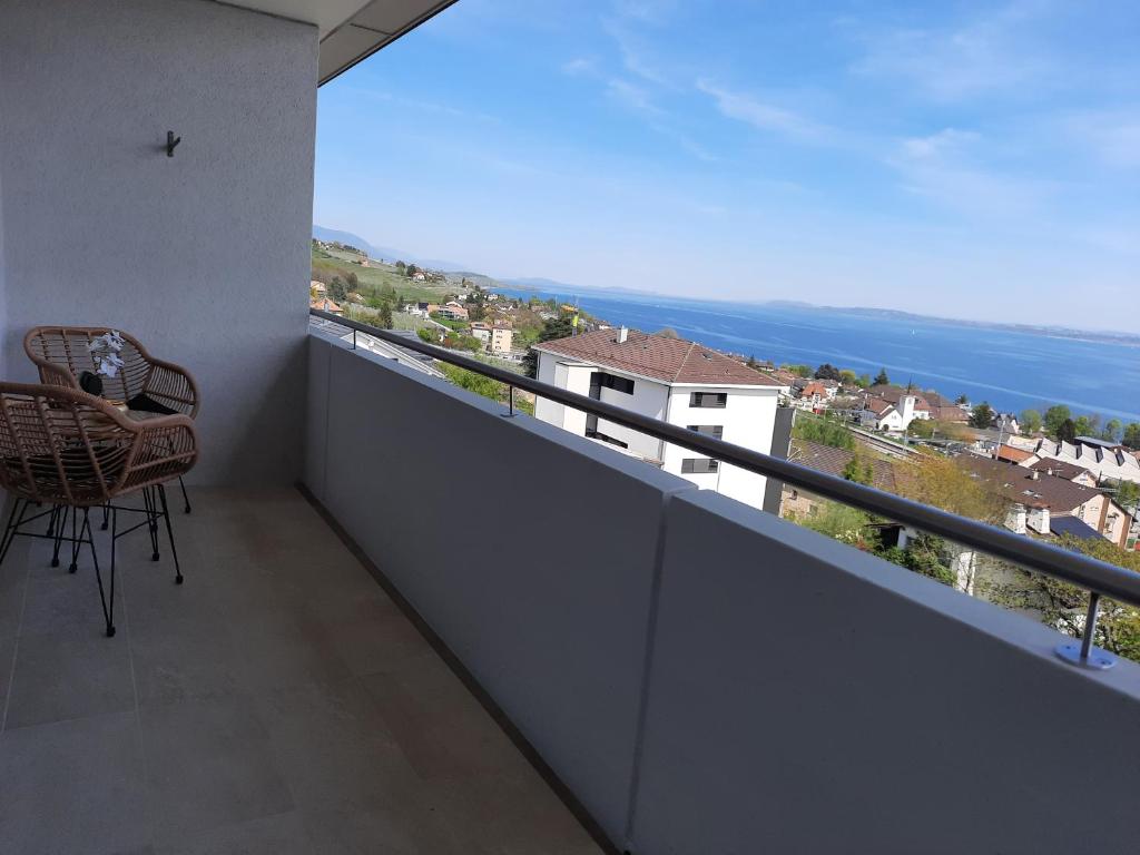 Balkón nebo terasa v ubytování Littoral Lac