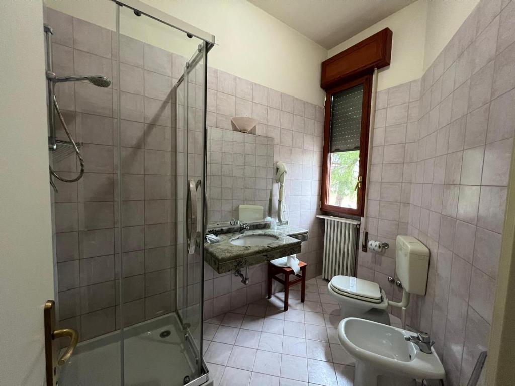 Koupelna v ubytování Hotel Adriatico