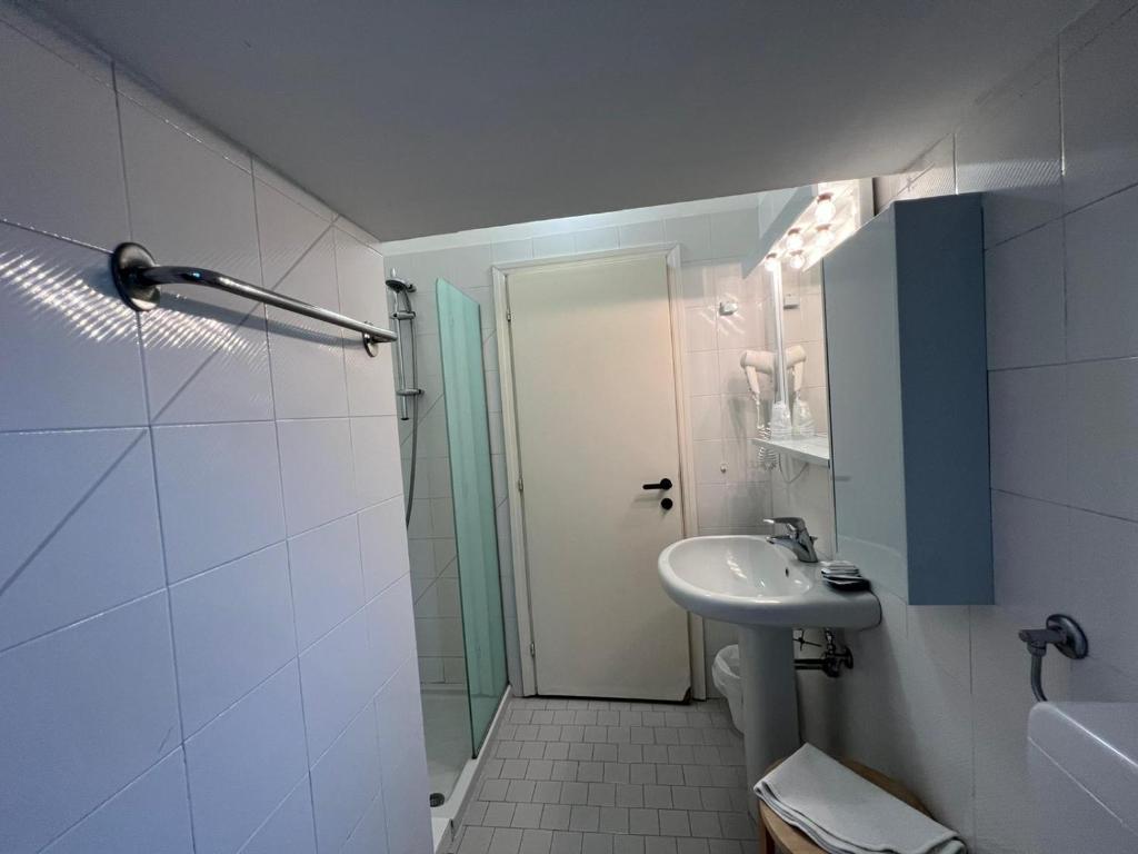 Koupelna v ubytování Hotel Adriatico