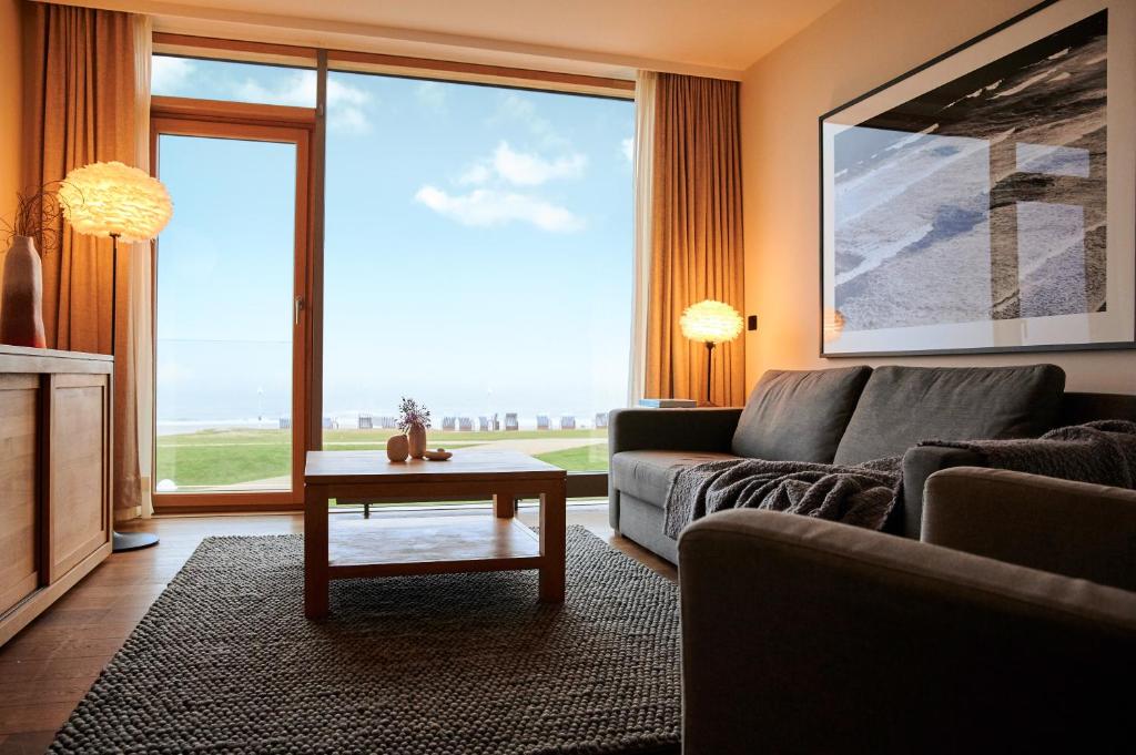 Posezení v ubytování Hotel Haus am Meer