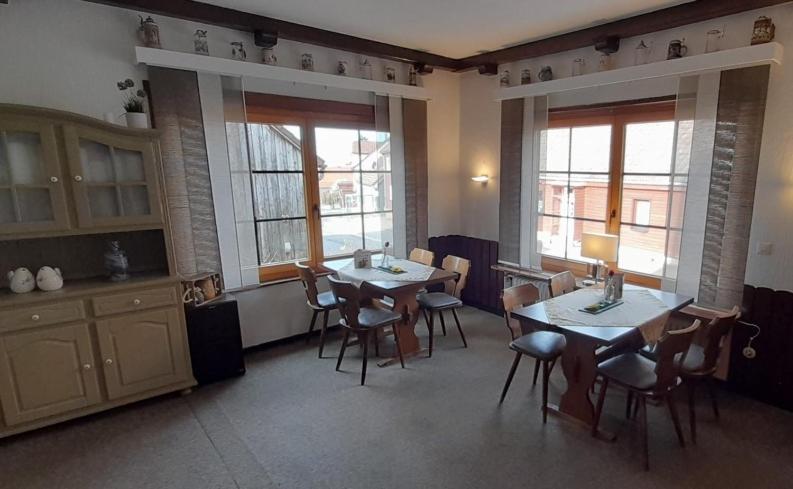 Kuchyň nebo kuchyňský kout v ubytování Hotel Silbertanne