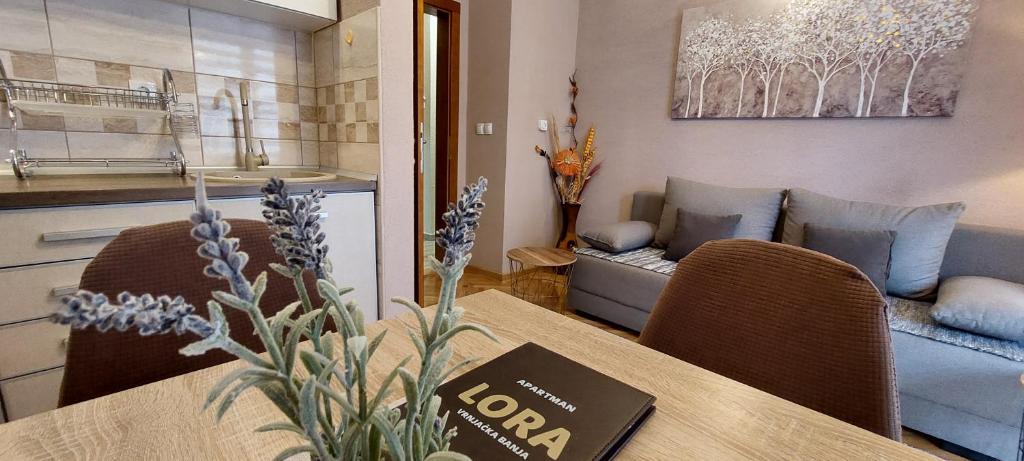 Kuchyň nebo kuchyňský kout v ubytování Apartman Lora