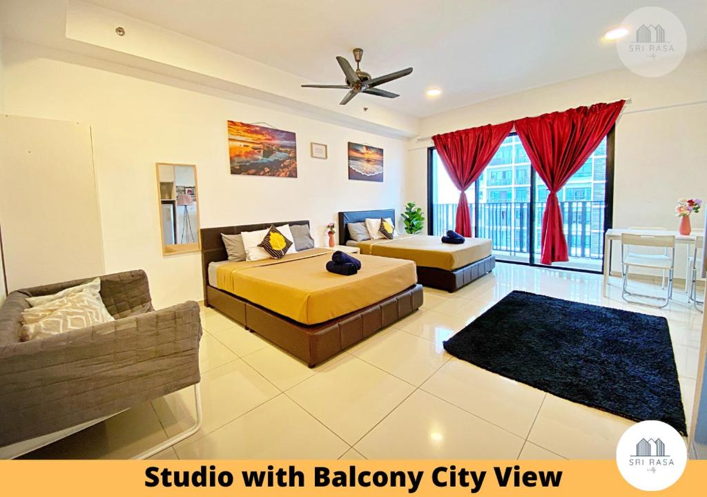 Sri Rasa Homestay @ I-City, I-Soho Shah Alam - Estudio Con Balcón