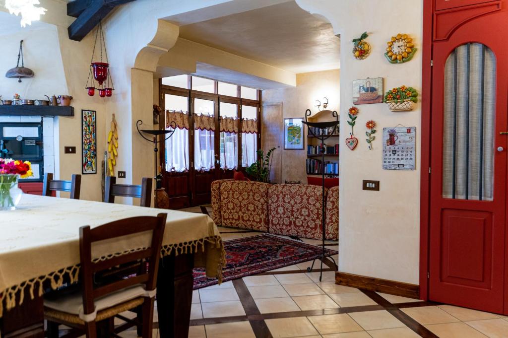 Posezení v ubytování B&B Le Sorelle