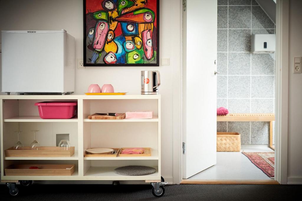 Kuchyň nebo kuchyňský kout v ubytování Torvets B&B