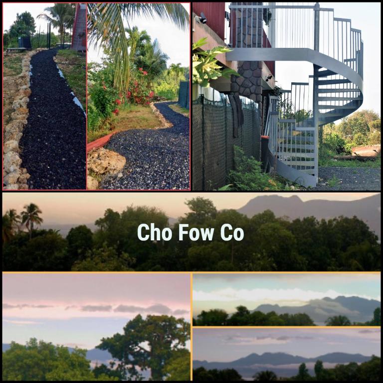 a collage of photos showing different types of fences at Cocon glamping pour les amoureux du plein air in Les Abymes