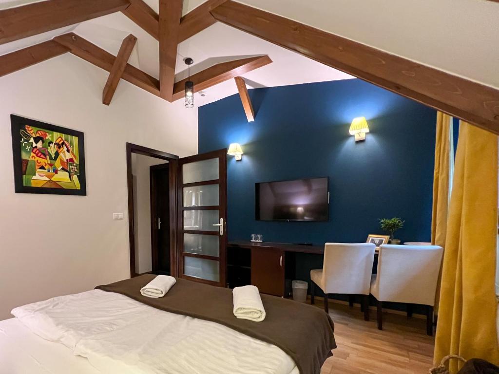 Posteľ alebo postele v izbe v ubytovaní Templomvölgy Butik Hotel Mátrakeresztes