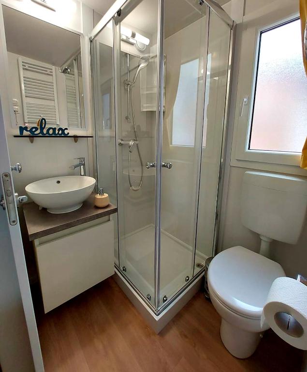 Koupelna v ubytování MiraMa MobileHome