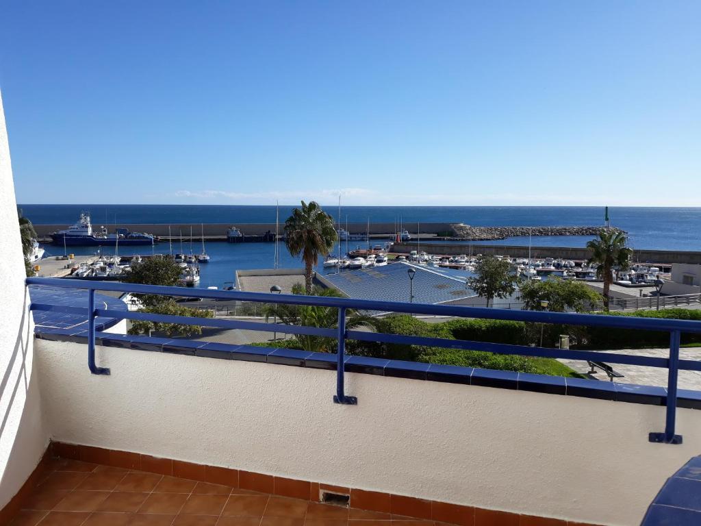 a balcony with a view of the marina at Nautic in L'Ametlla de Mar