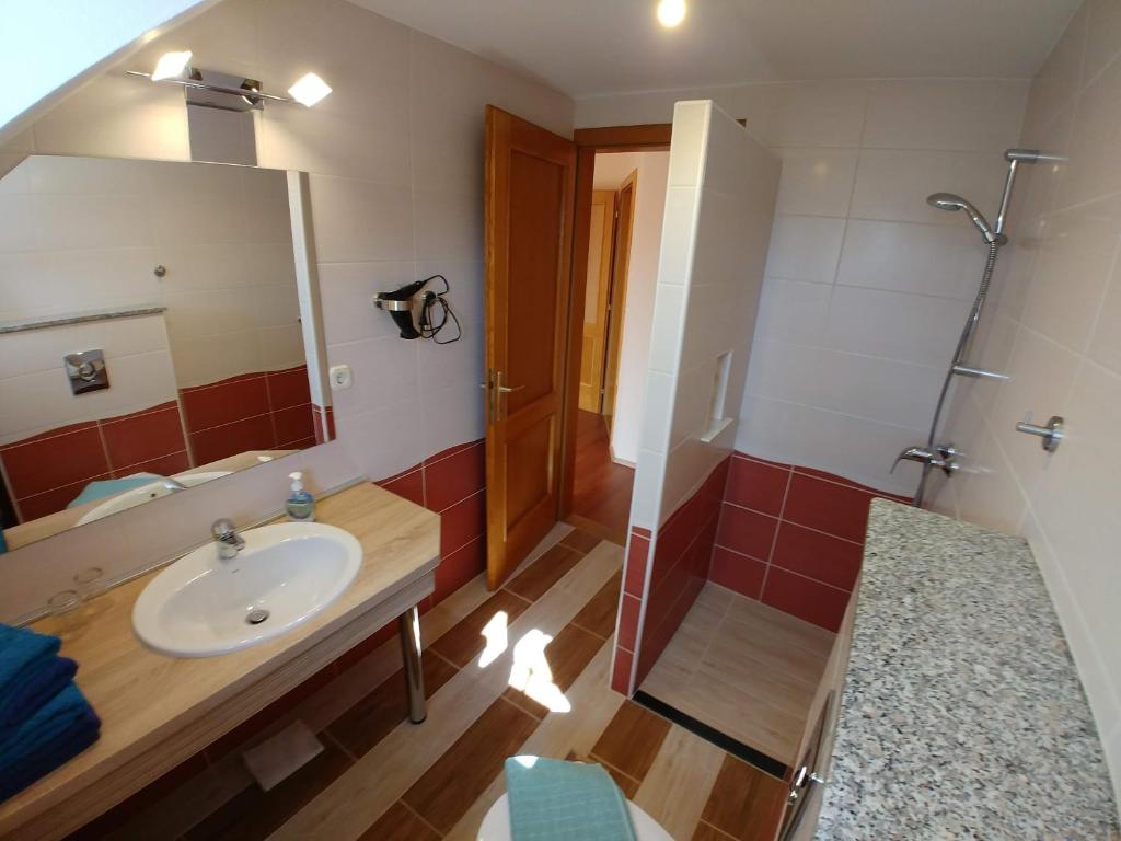 Koupelna v ubytování Ciklámen apartman