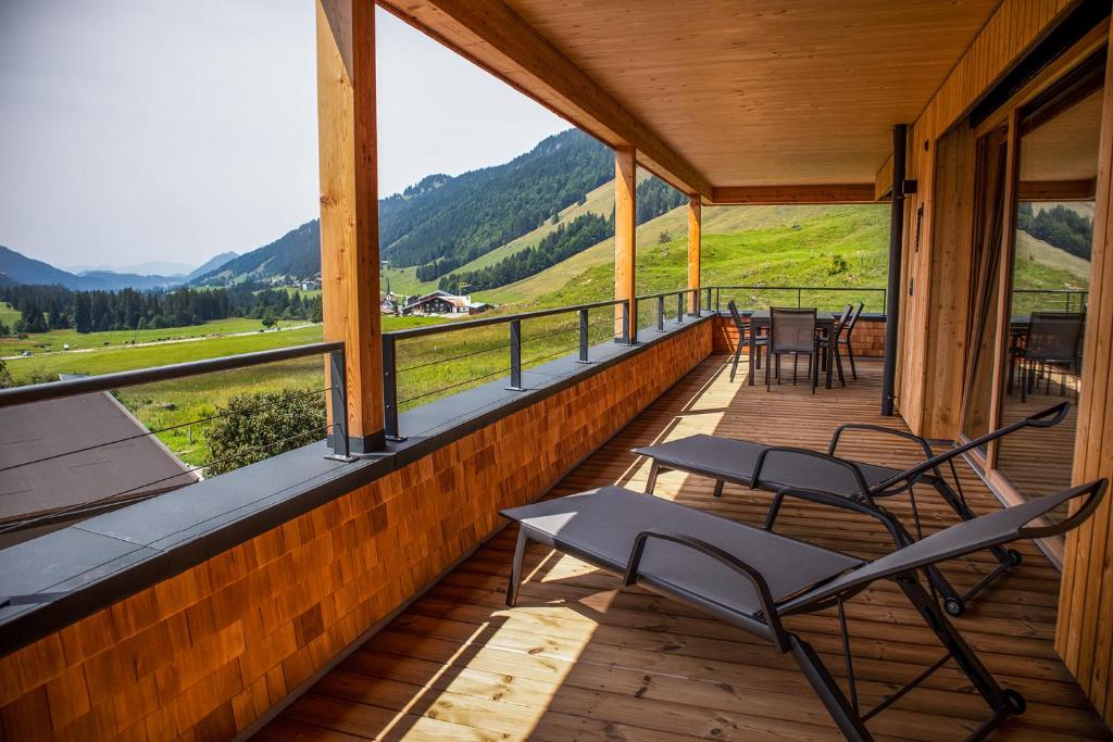 Nespecifikovaný výhled na hory nebo výhled na hory při pohledu z apartmánu