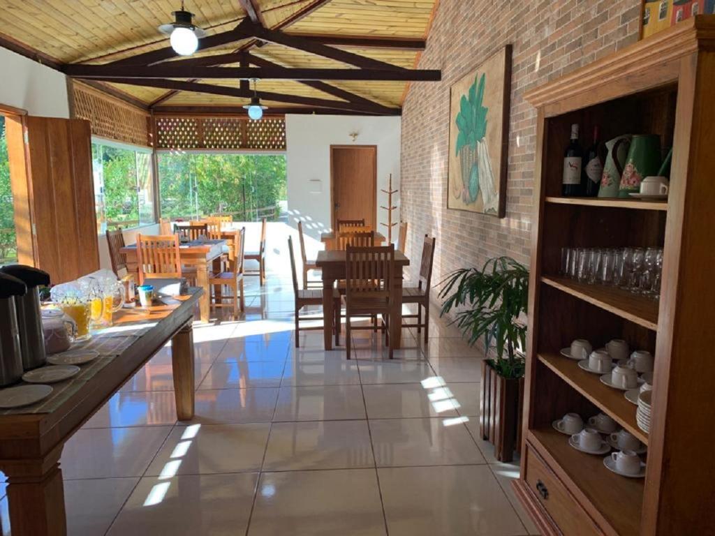 Restoran ili drugo mesto za obedovanje u objektu Pousada Chalés Olaria - Exclusiva para Casais