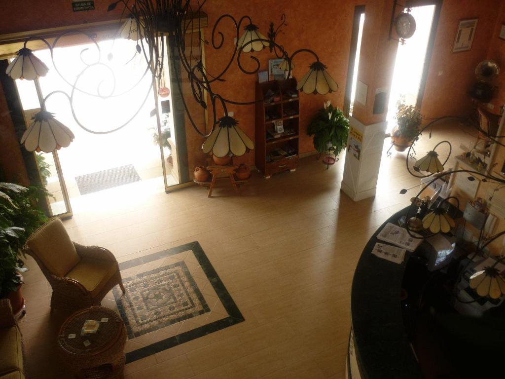 an overhead view of a living room with a floor at PARAISO PLAYA Hotel in Isla Cristina