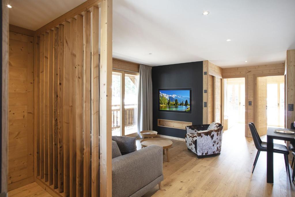 Posezení v ubytování Polaris 1 005 - LUXE & SKI LIFT apartment 6 pers