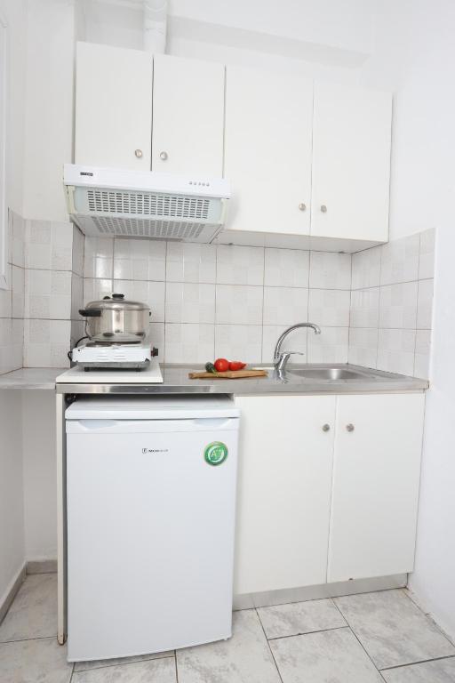 A kitchen or kitchenette at Spanos apartments Anna's lodge
