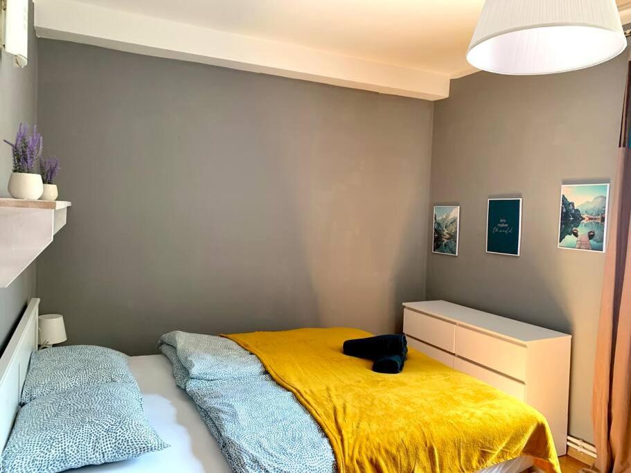 Posteľ alebo postele v izbe v ubytovaní Apartament Krasińskiego 5 - Park