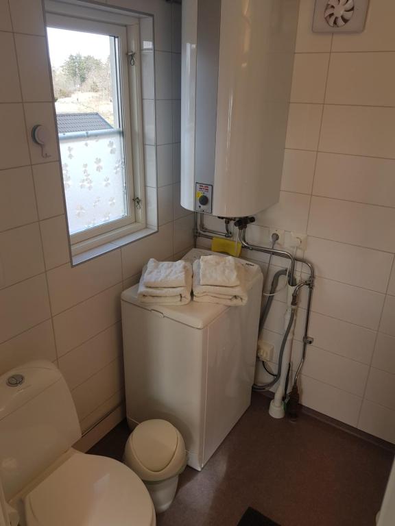 Koupelna v ubytování Toppstugan