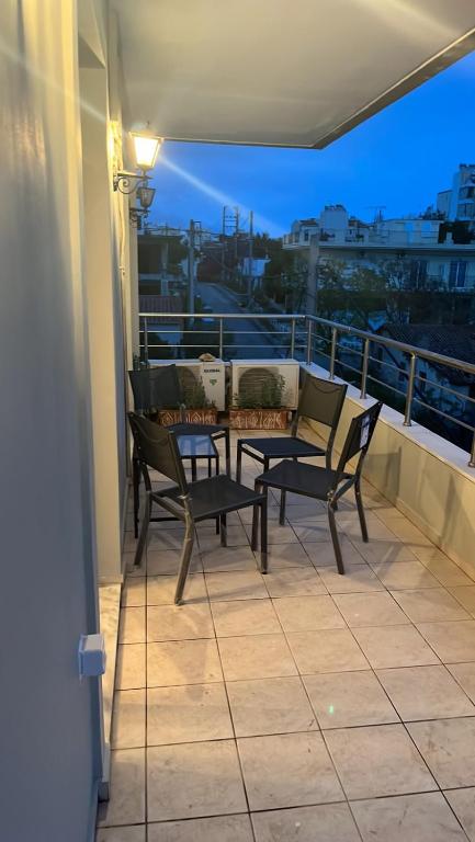 Balkón nebo terasa v ubytování Christos