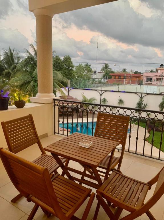 Balkón nebo terasa v ubytování Villa Segovia Cozumel