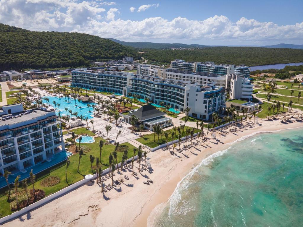 an aerial view of a resort on the beach at Ocean Eden Bay - Adults Only - All Inclusive in Spring Rises