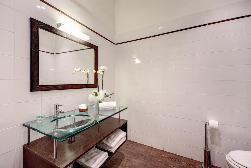 Koupelna v ubytování Hotel St. Moritz