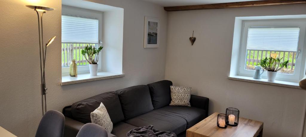Posezení v ubytování Ferienwohnung Lohnerlehen
