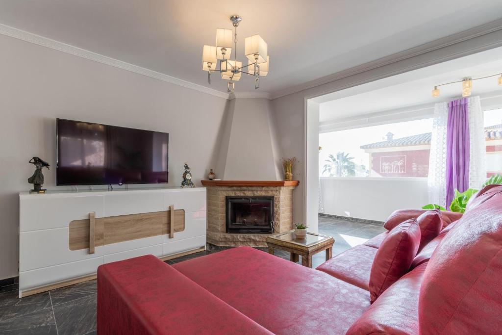 A television and/or entertainment centre at Villa Galicia