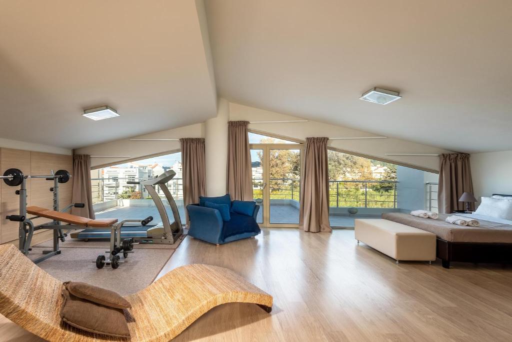 Fitness centrum a/nebo fitness zařízení v ubytování Vasiliki Villa