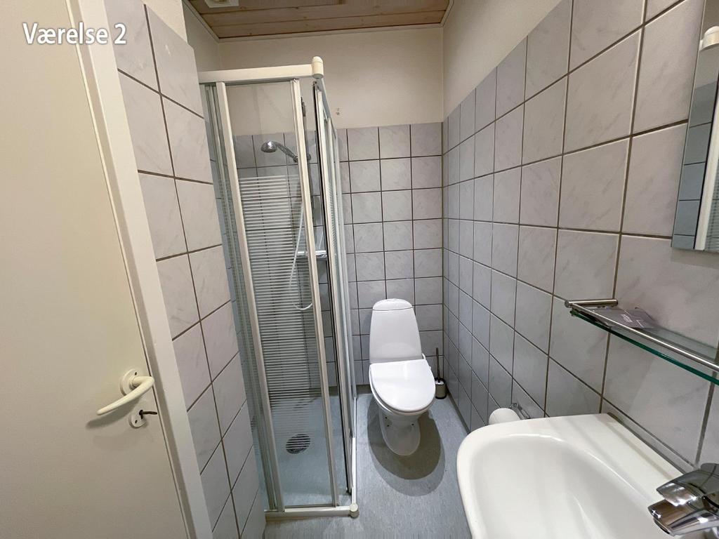Koupelna v ubytování Hotel Højslev Kro