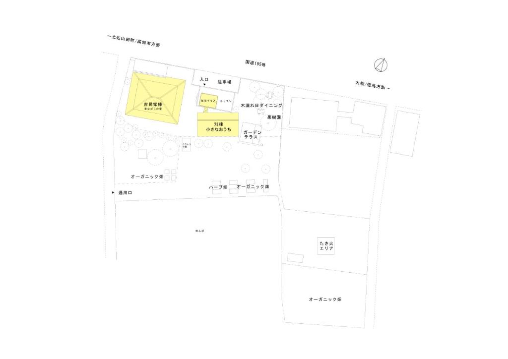 Půdorys ubytování ジビエと田舎暮らしの宿 ヌックスキッチン Japanese Game Meat Cuisine & Lodge Nook's Kitchen