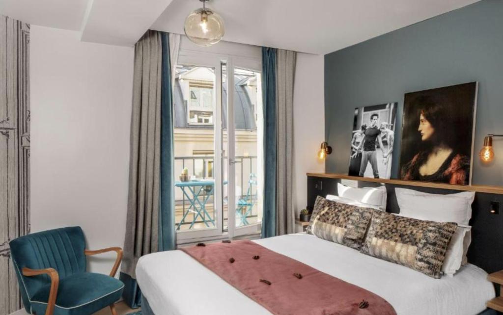Lyric Hotel Paris Opera客房内的一张或多张床位