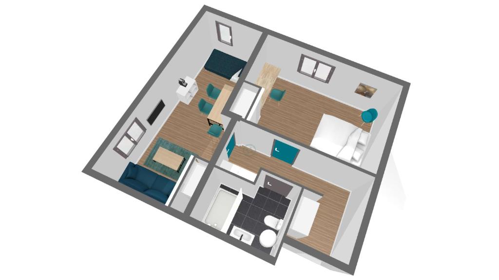 Appartement 5 personnes 48 m2 - Lunéville Centre