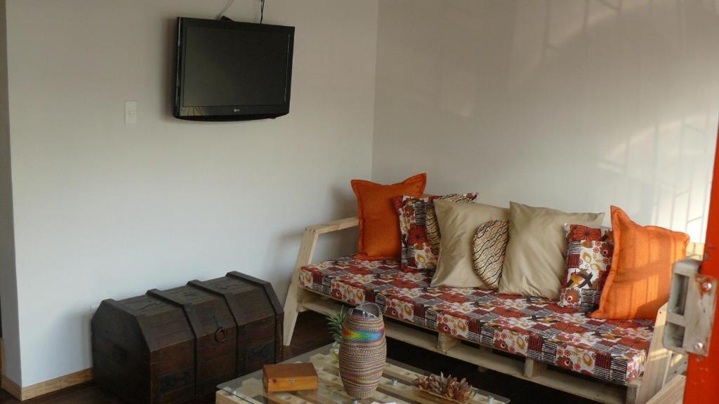 Posezení v ubytování Hostal Triangulo del Café