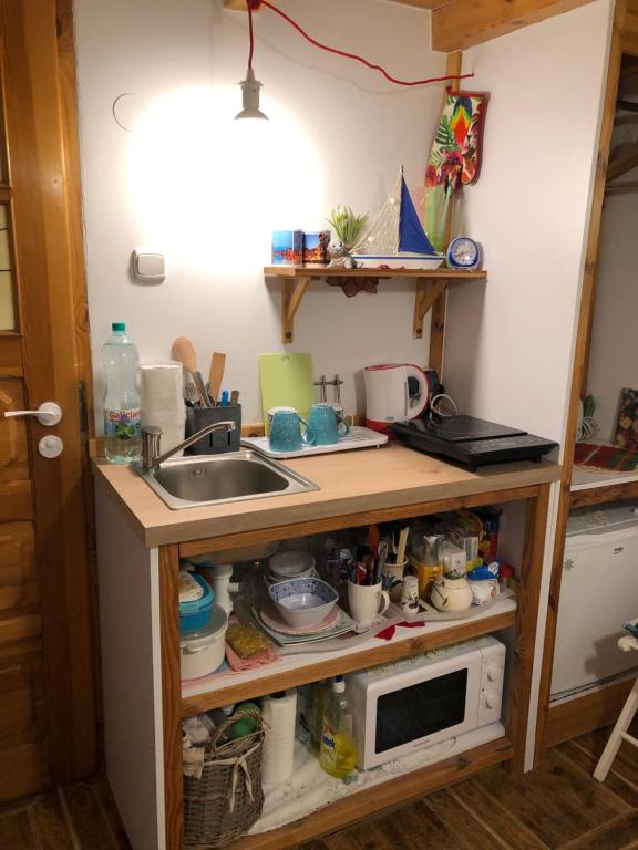 Kuchyňa alebo kuchynka v ubytovaní Old Town żuraw gdański