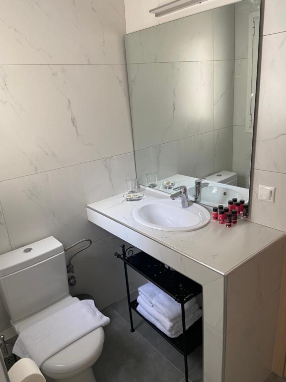 Koupelna v ubytování Connect Suites