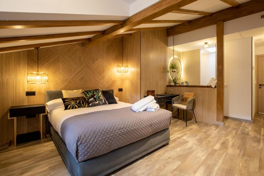 Postel nebo postele na pokoji v ubytování la posada de consuelito