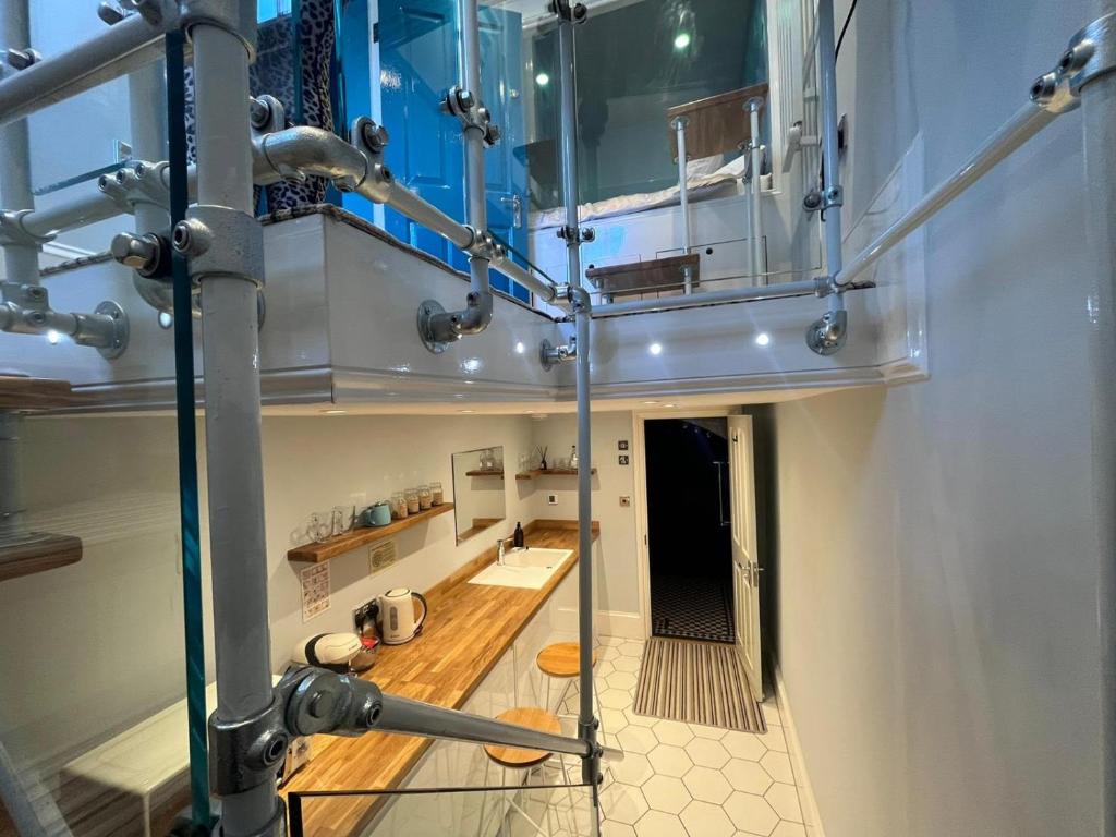 a view of a kitchen from the top of a house at The Beetroot in Margate