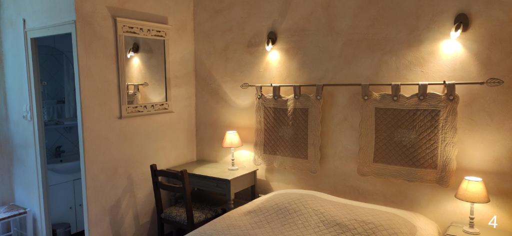 Hôtel et Restaurant Le Manoir - Echangeur A7-A9 - 24h-24h - Habitación Doble