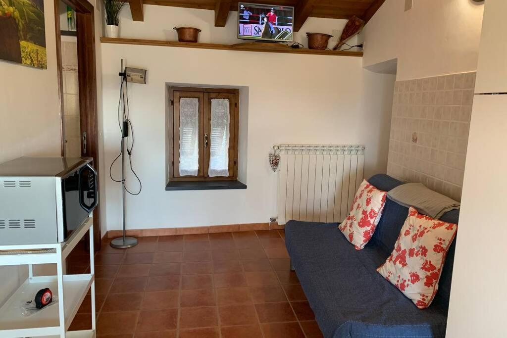 TV a/nebo společenská místnost v ubytování La Terrazza sulle Apuane