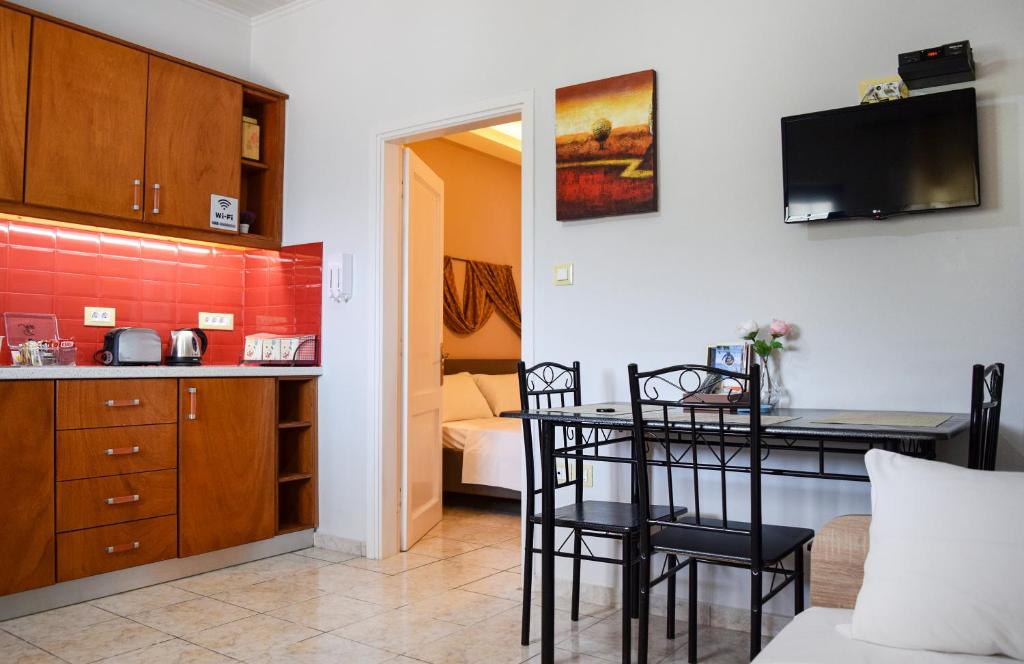 Kuchyň nebo kuchyňský kout v ubytování Val Di Compare Apartments