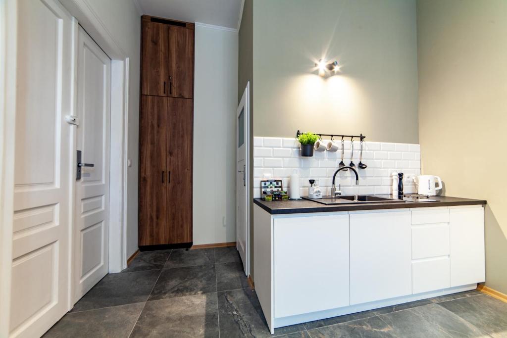 Kuchyňa alebo kuchynka v ubytovaní MILU Apartments Kurkowa